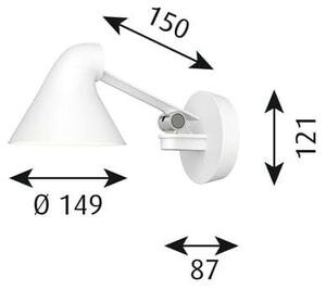 Louis Poulsen - NJP Box LED Lampa Ścienna 2700K HW Short White Louis Poulsen