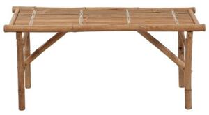 Składana ławka ogrodowa z poduszką, 118 cm, bambusowa