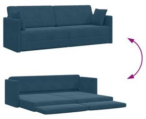 Sofa podÅogowa z funkcjÄ spania niebieski 213 x 70 x 77 cm