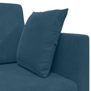 Sofa podÅogowa z funkcjÄ spania niebieski 213 x 70 x 77 cm
