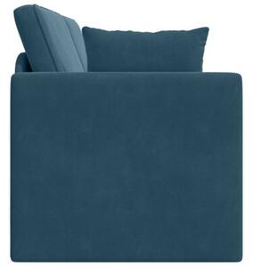 Sofa podÅogowa z funkcjÄ spania niebieski 213 x 70 x 77 cm