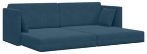 Sofa podÅogowa z funkcjÄ spania niebieski 213 x 70 x 77 cm