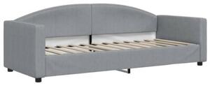 Sofa rozsuwana z szufladami, jasnoszara, 80x200 cm, tkanina