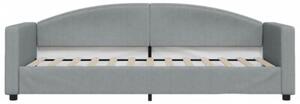 Sofa rozsuwana z szufladami, jasnoszara, 80x200 cm, tkanina