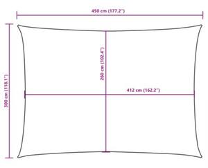 Prostokątny żagiel ogrodowy, tkanina oxford, 3x4,5 m, taupe
