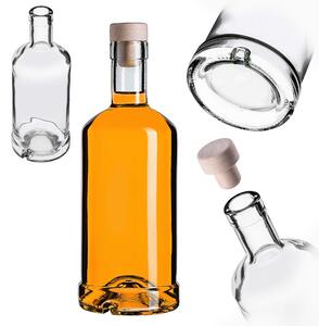 Szklana butelka na alkohole Tadek 500ml z korkiem syntetycznym 1 szt