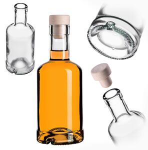 Szklana butelka na alkohole Tadek 250ml z korkiem syntetycznym 1 szt