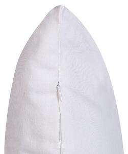 Zestaw 2 poduszek dekoracyjnych z motywem twarzy 45 x 45 cm biało-czarny Abelia Beliani