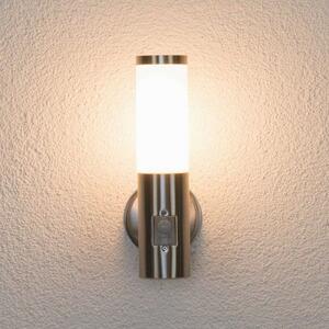 Lindby - Kristof Zewnętrzna Lampa Ścienna w/Sensor Steel