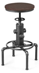 Regulowany hoker - obrotowy stołek barowy w stylu steampunk