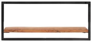 Półki ścienne, 2 szt., 80x25x35 cm, lite drewno akacjowe i stal