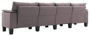 Sofa ciemnoszary 4-osobowa tkanina