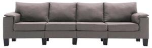 Sofa ciemnoszary 4-osobowa tkanina