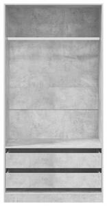 Szafa, szaroÅÄ betonu, 100x50x200 cm, materiaÅ drewnopochodny