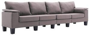 Sofa ciemnoszary 4-osobowa tkanina