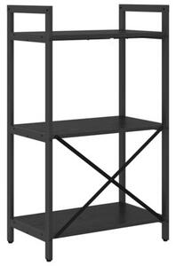 Półka na książki czarny dąb 56 x 34 x 96 cm
