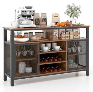 Drewniany kredens w stylu industrialnym 140 x 40 x 82,5 cm