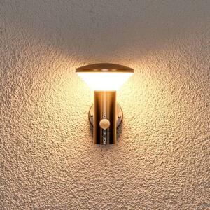 Lindby - Tiga LED Ścienna Lampa Ogrodowa w/Sensor Stainless Steel/White Lindby