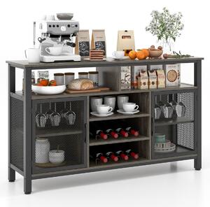 Drewniany kredens w stylu industrialnym 140 x 40 x 82,5 cm