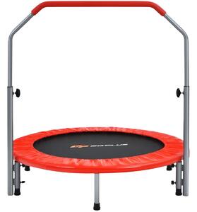 Składana mini trampolina fitness z regulowaną poręczą