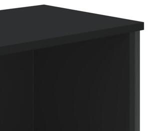 Regał na książki, czarny, 80x31x169 cm, materiał drewnopochodny