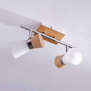 Lindby - Vivica 2 Lampa Sufitowa White/Light Wood/Chrome Lindby