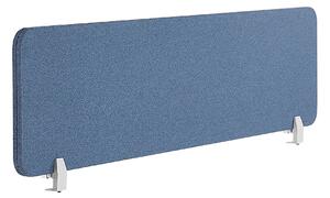 Przegroda na biurko niebieska PET dźwiękochłonna tapicerka 180 x 40 cm WALLY Beliani
