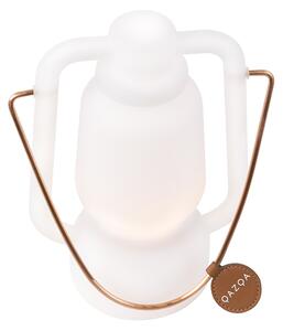 Lampa stołowa biała z efektem płomienia 22 cm - Storm Mini