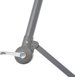 Parasol wiszący na aluminiowym słupku, bordowy, 300 cm