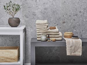 Komplet 9 ręczników łazienkowych dla gości bawełna zero twist beżowy Areora Beliani