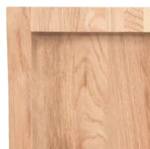 Półka, brązowa, 60x30x(2-6) cm, lakierowane lite drewno dębowe