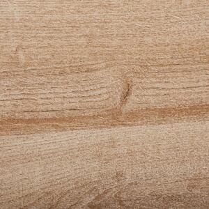 Szafka nocna rattanowy front jasne drewno 77 x 40 cm półka boho plecionka Pasco Beliani