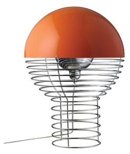 Verpan - Wire Lampa Stołowa Ø40 Chrome/Orange Verpan