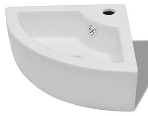 Umywalka z przelewem, 45 x 32 x 12,5 cm, biała