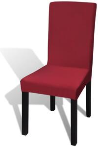 Elastyczne pokrowce na krzesła, bordowe, 6 sztuk