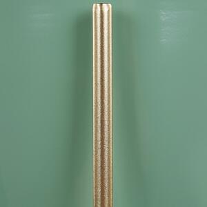Elegancka doniczka na stojaku kwietnik 16 x 16 x 31 cm metalowa zielona Lefki Beliani