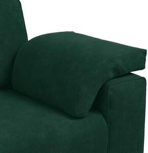 Sofa dwuosobowa, ciemnozielona, 180x77x82 cm, aksamit