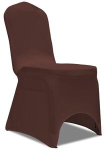 Elastyczne pokrowce na krzesła, 6 szt., brązowe
