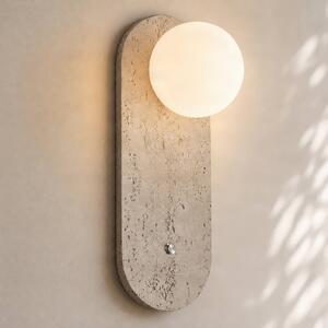 Kinkiet Lumille Lindby, biały / opal, salon / jadalnia, beton, nowoczesny