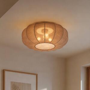 Lampa sufitowa Helin Lindby, możliwość ściemniania, brązowy / rdzawy, salon / jadalnia, tkanina / materiał / jedwab, skandynawski