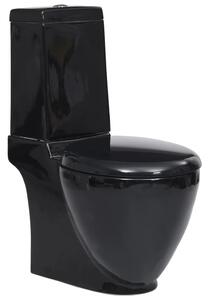 Toaleta ceramiczna, odpływ poziomy, czarna