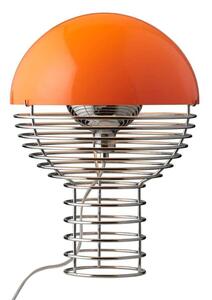 Verpan - Wire Lampa Stołowa Ø30 Chrome/Orange Verpan