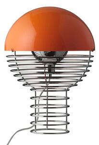 Verpan - Wire Lampa Stołowa Ø30 Chrome/Orange Verpan