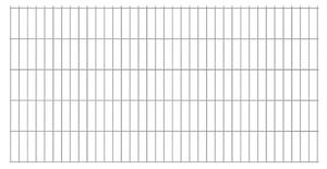 Panel ogrodzeniowy 2D, 2,008 x 1,03 m, srebrny