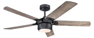 Wentylator sufitowy LED Morris, drewniany, cichy – Westinghouse Westinghouse, Morris, ściemnialny, drewniany, salon, drewno