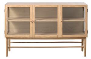 Witryna z litego drewna dębowego 88x140 cm Elba – Unique Furniture