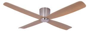 Wentylator sufitowy Fraser, chrom/teak, DC, cichy, Ø 132 cm – Beacon Beacon Lighting, Fraser, drewniany, salon, drewno, nowoczesny
