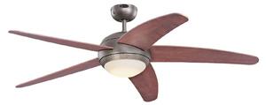 Wentylator sufitowy LED Bendan, drewniany, cichy – Westinghouse Westinghouse, Bendan, ściemnialny, brąz rdzawy, salon, drewno, nowoczesny