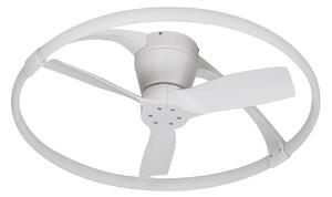 Wentylator sufitowy LED Nepal, sterowanie przez aplikację, biały – Mantra Mantra Iluminación, Nepal Mini, ściemnialny, biały, salon, metal, nowoczesny
