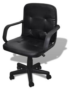Luksusowy fotel biurowy, czarny, 59 x 51 x 81-89 cm